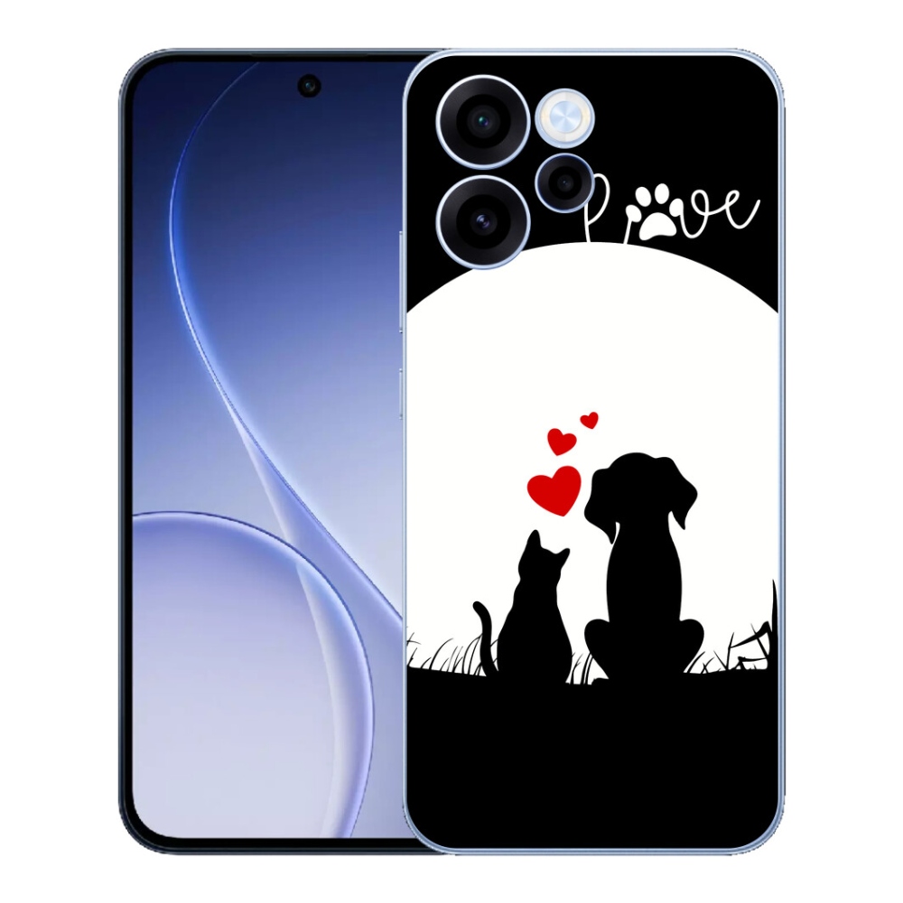 Gélový kryt mmCase na Oppo Reno 15 FS 5G - zvieracia láska