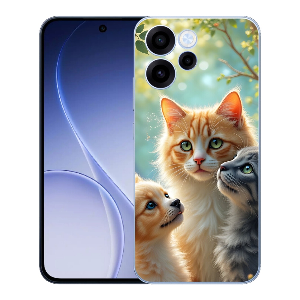 Gélový kryt mmCase na Oppo Reno 15 FS 5G - zvieracie priateľstvo 2