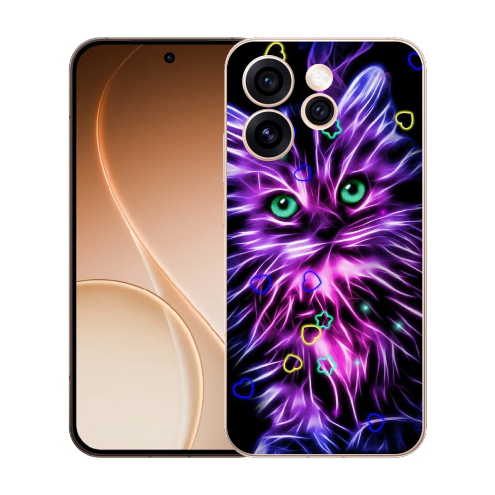 Gélový kryt mmCase na Oppo Reno 15 Pro 5G - abstraktná mačka