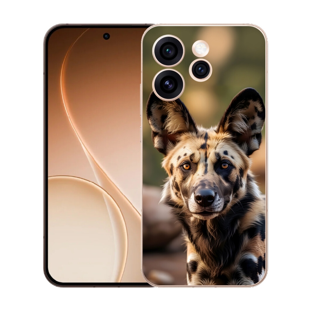 Gélový kryt mmCase na Oppo Reno 15 Pro 5G - africký divoký pes