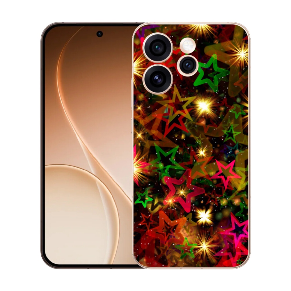 Gélový kryt mmCase na Oppo Reno 15 Pro 5G - farebné hviezdičky
