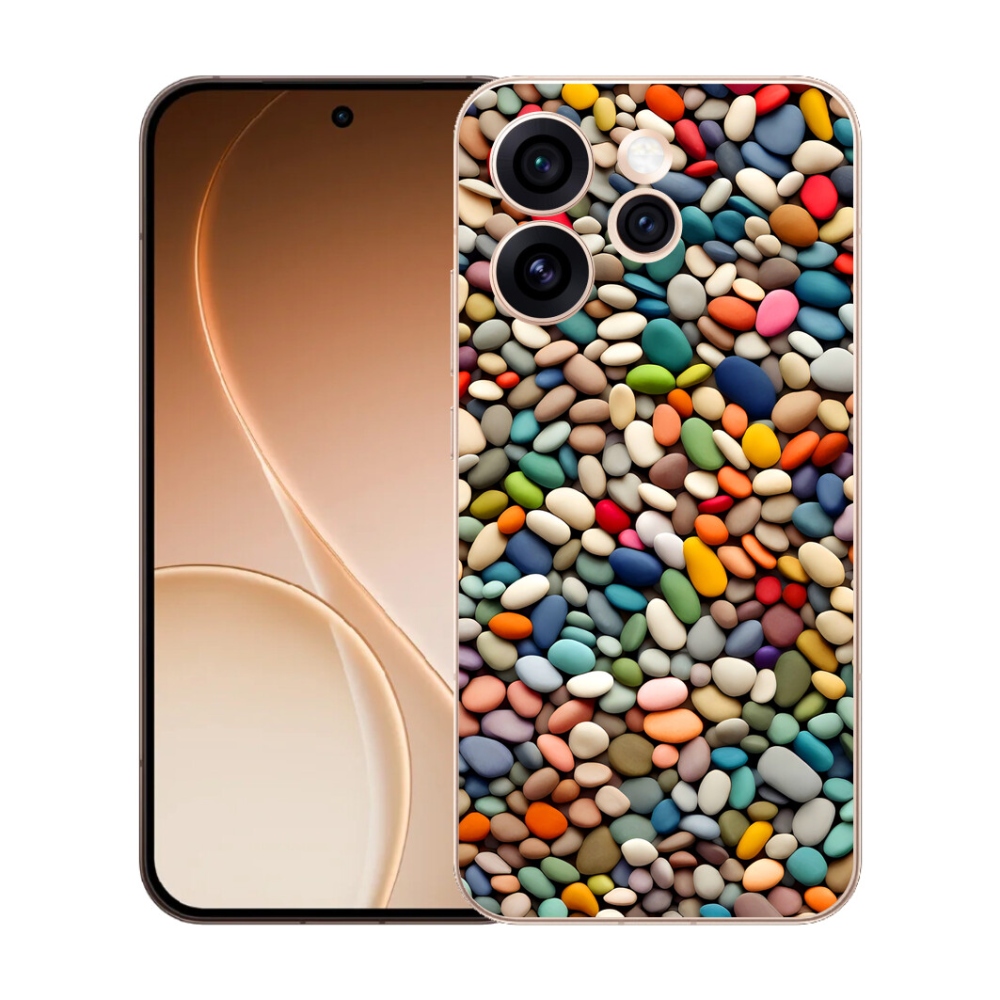 Gélový kryt mmCase na Oppo Reno 15 Pro 5G - farebné kamienky 2