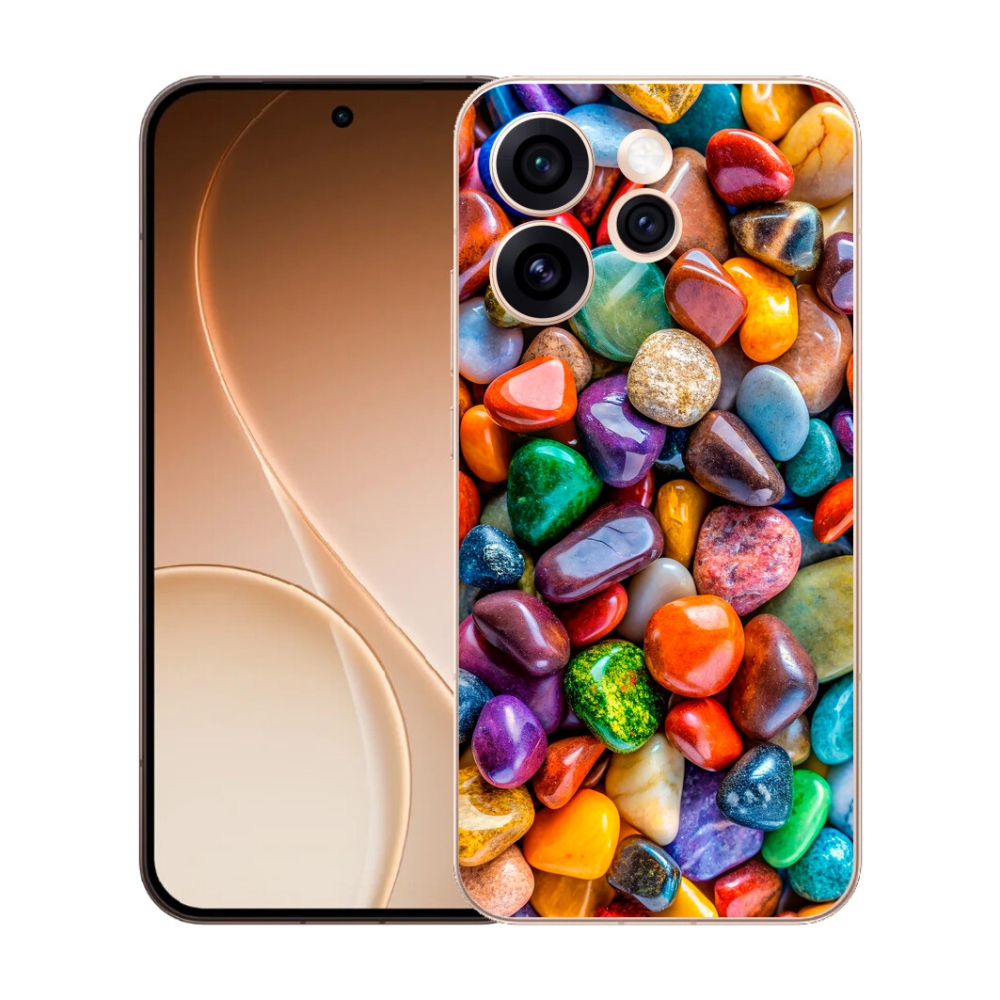 Gélový kryt mmCase na Oppo Reno 15 Pro 5G - farebné kamienky