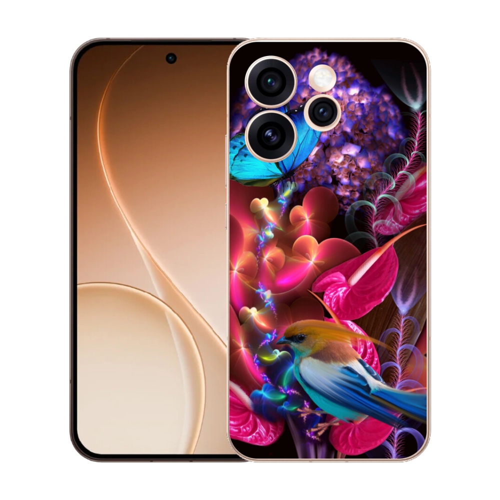 Gélový kryt mmCase na Oppo Reno 15 Pro 5G - farebné kvety