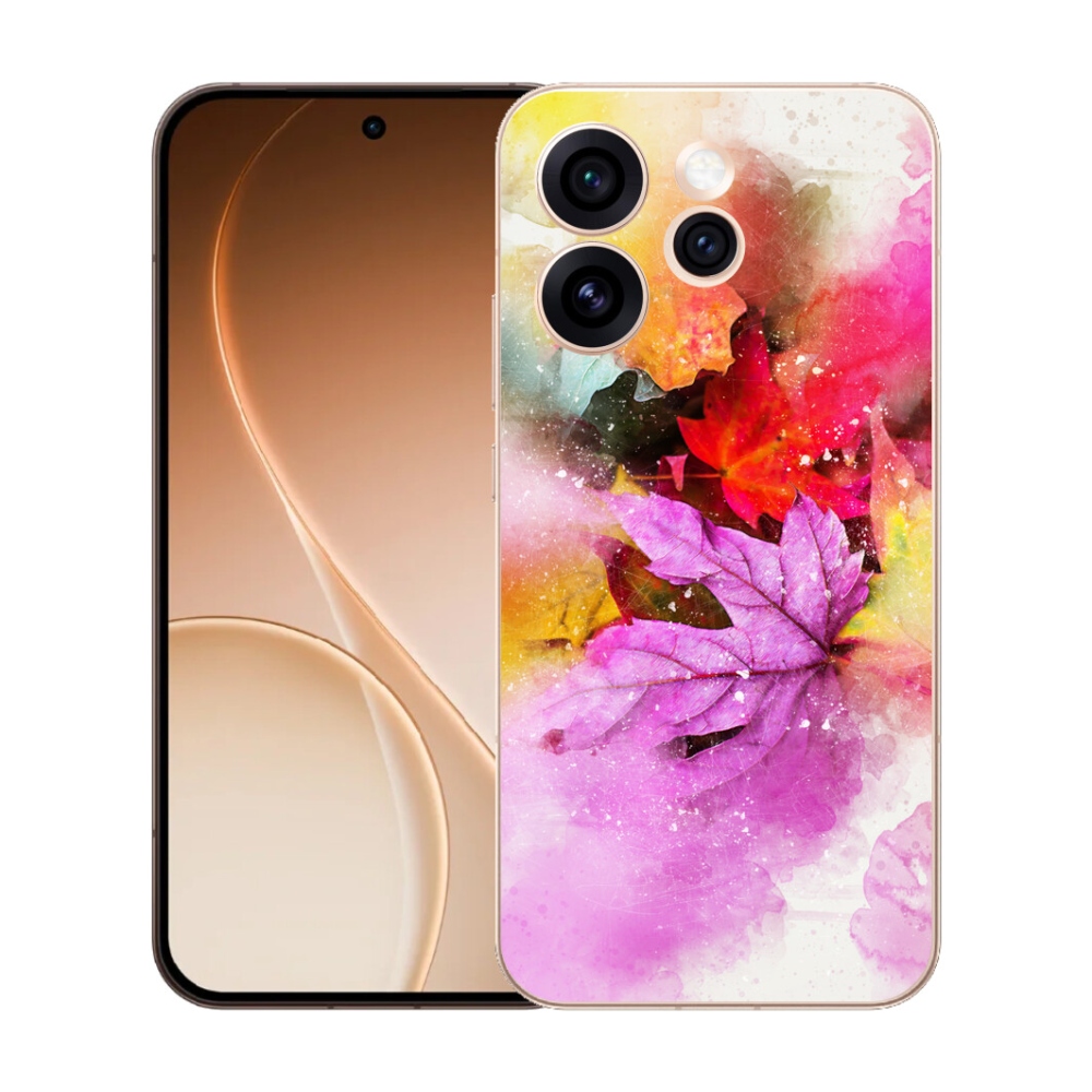 Gélový kryt mmCase na Oppo Reno 15 Pro 5G - farebné listy
