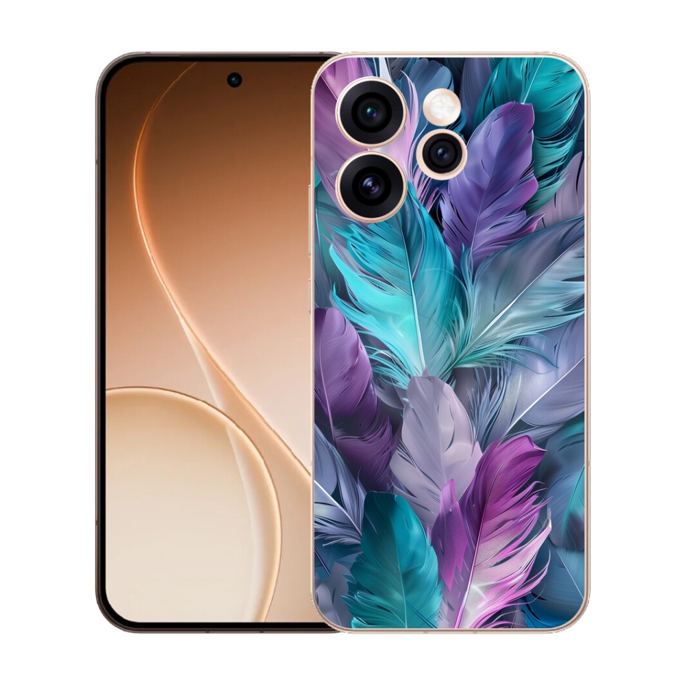 Gélový kryt mmCase na Oppo Reno 15 Pro 5G - farebné perie 2