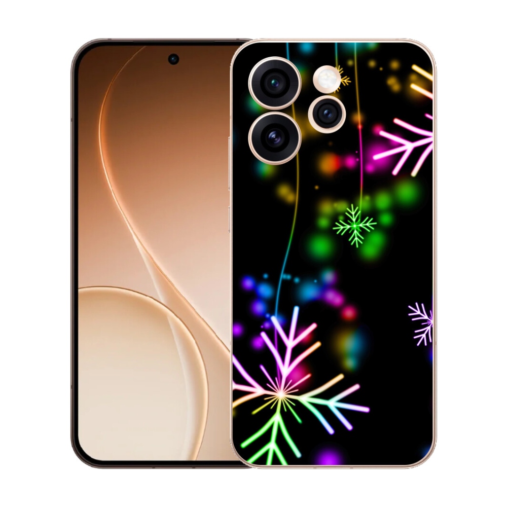 Gélový kryt mmCase na Oppo Reno 15 Pro 5G - farebné vločky
