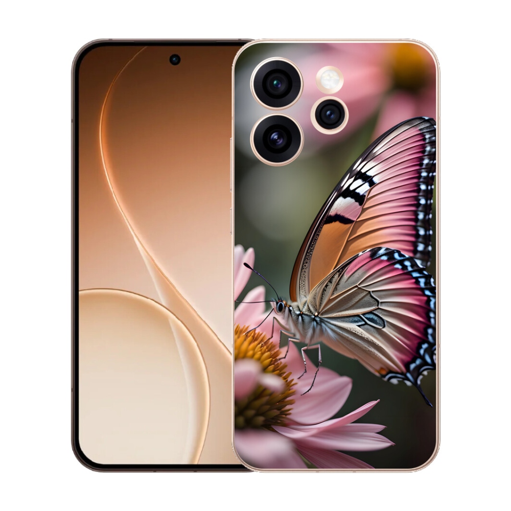 Gélový kryt mmCase na Oppo Reno 15 Pro 5G - farebný motýľ