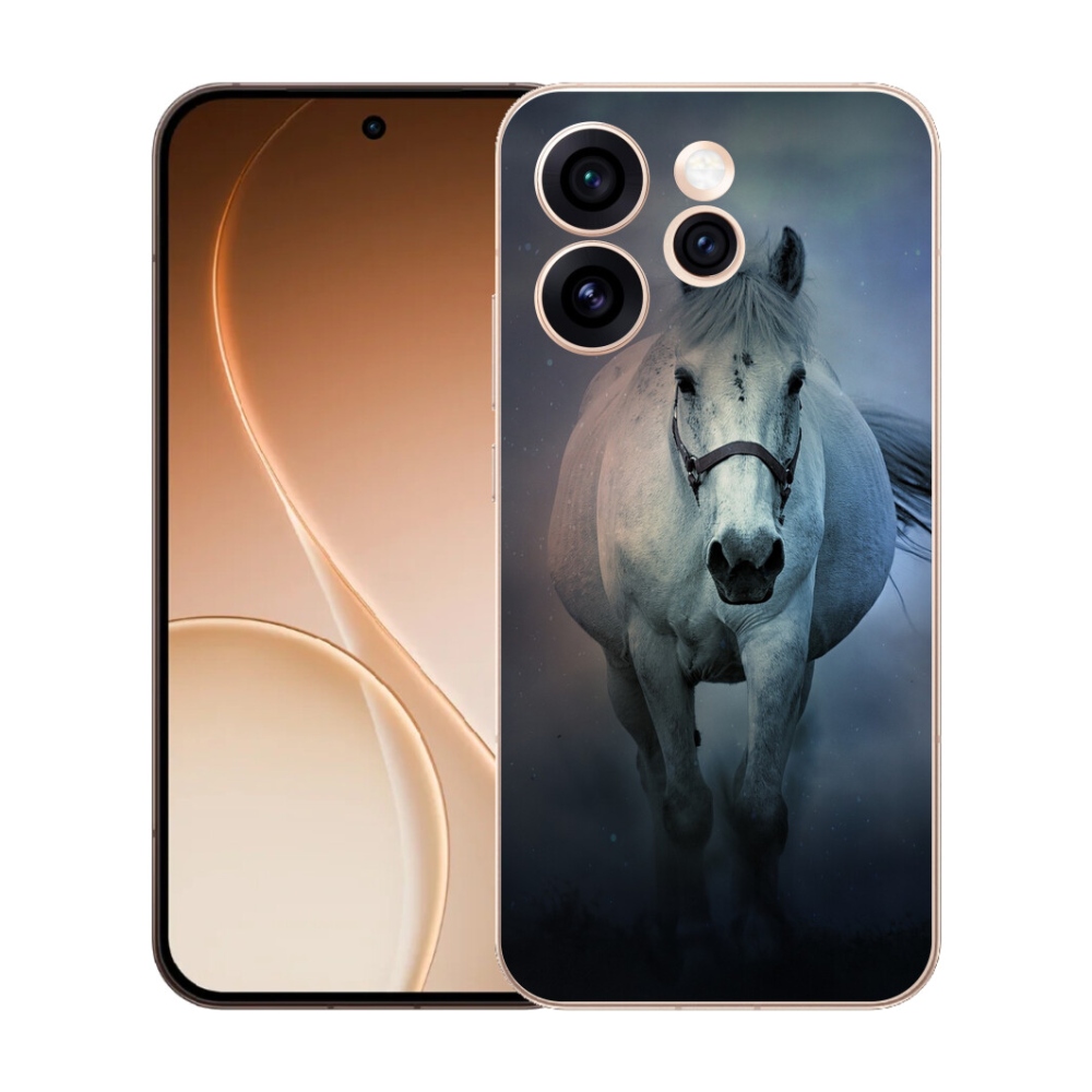 Gélový kryt mmCase na Oppo Reno 15 Pro 5G - bežiaci biely kôň