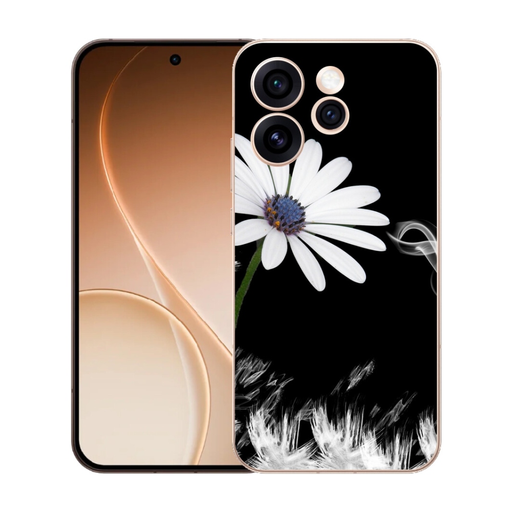 Gélový kryt mmCase na Oppo Reno 15 Pro 5G - biela kvetina
