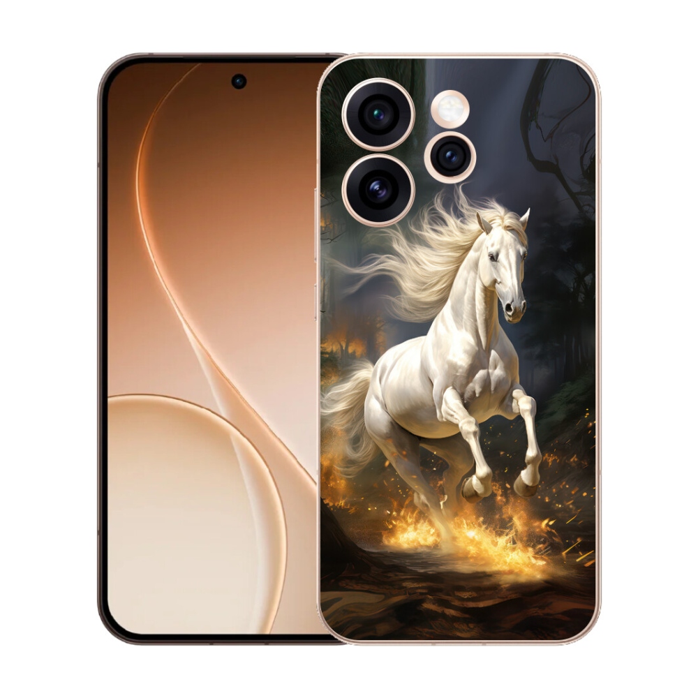 Gélový kryt mmCase na Oppo Reno 15 Pro 5G - biely kôň 2