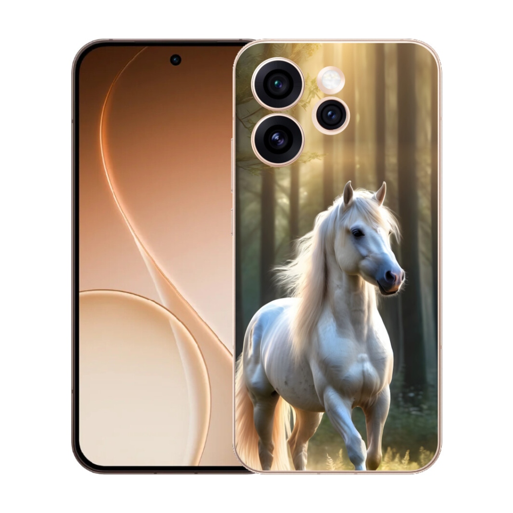Gélový kryt mmCase na Oppo Reno 15 Pro 5G - biely kôň 3