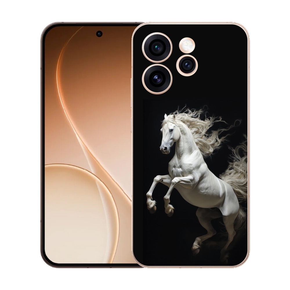 Gélový kryt mmCase na Oppo Reno 15 Pro 5G - biely kôň 4