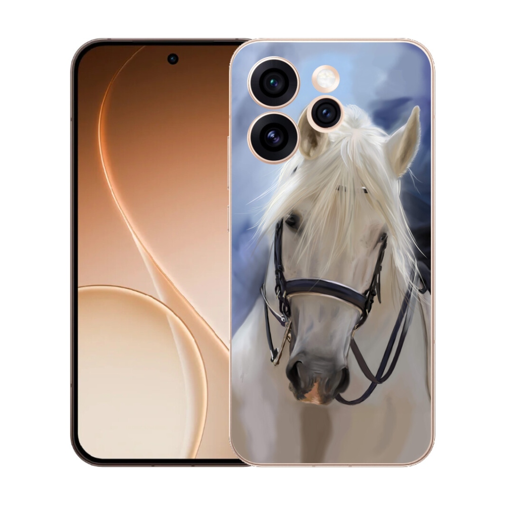Gélový kryt mmCase na Oppo Reno 15 Pro 5G - biely kôň