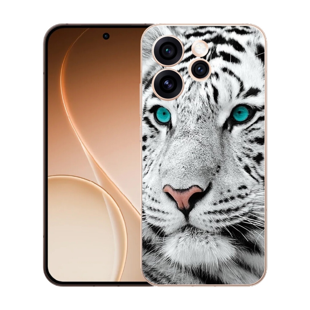 Gélový kryt mmCase na Oppo Reno 15 Pro 5G - biely tiger
