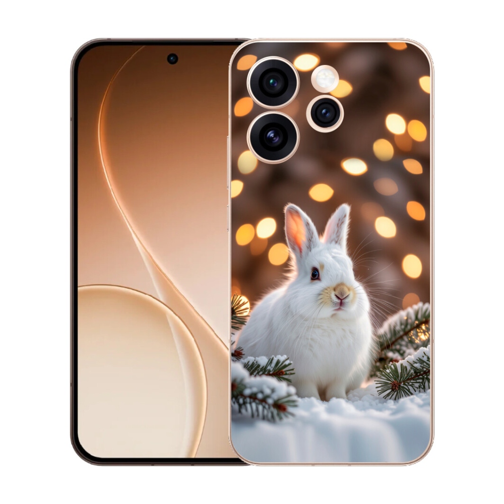 Gélový kryt mmCase na Oppo Reno 15 Pro 5G - biely zajac