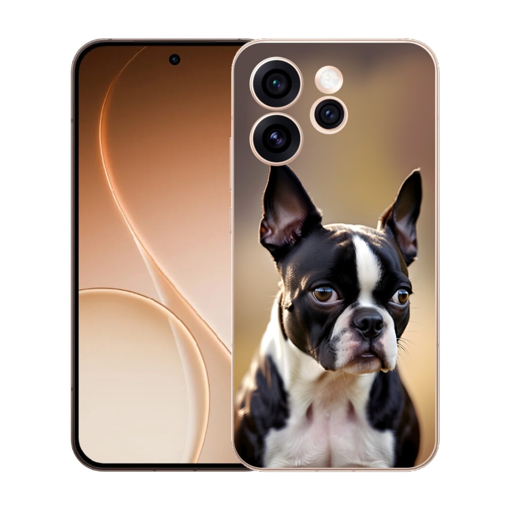 Gélový kryt mmCase na Oppo Reno 15 Pro 5G - bostonský teriér