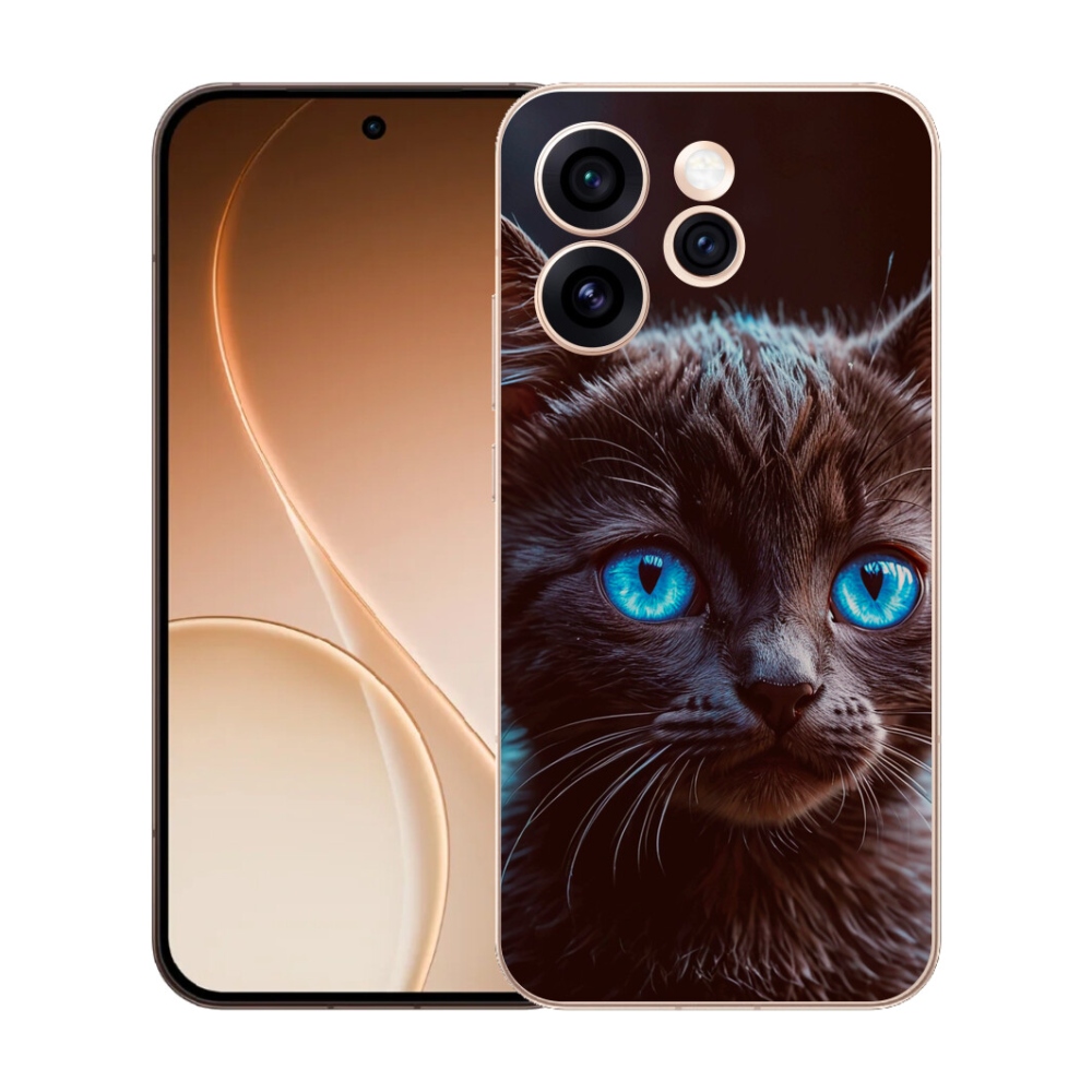 Gélový kryt mmCase na Oppo Reno 15 Pro 5G - čierne mačiatko 2