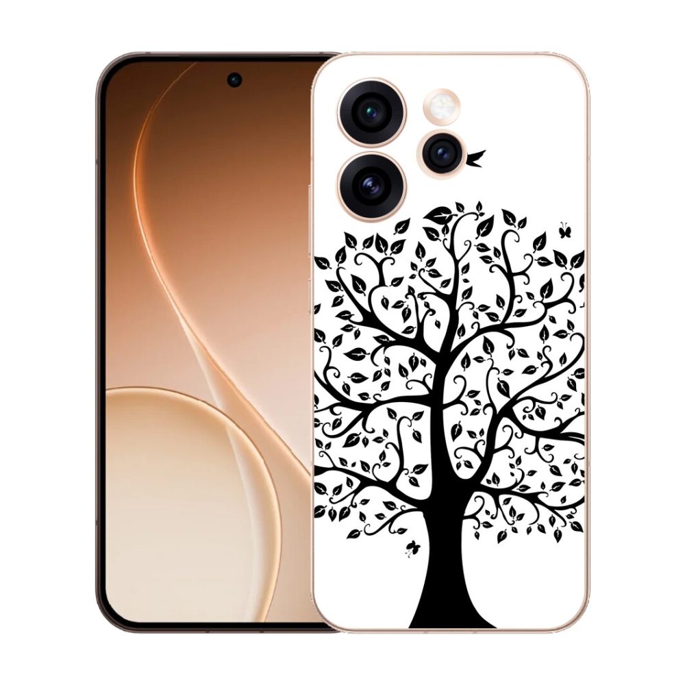 Gélový kryt mmCase na Oppo Reno 15 Pro 5G - čiernobiely strom
