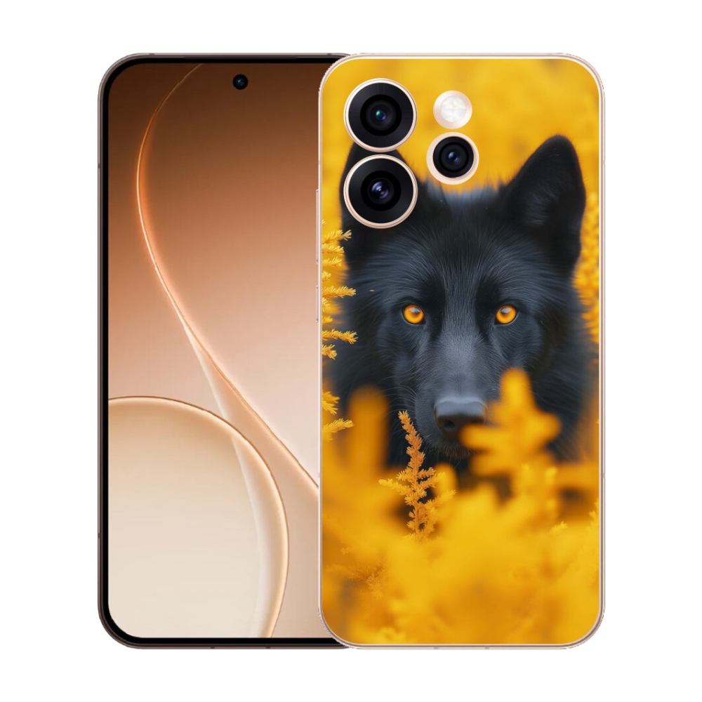 Gélový kryt mmCase na Oppo Reno 15 Pro 5G - čierny vlk 2