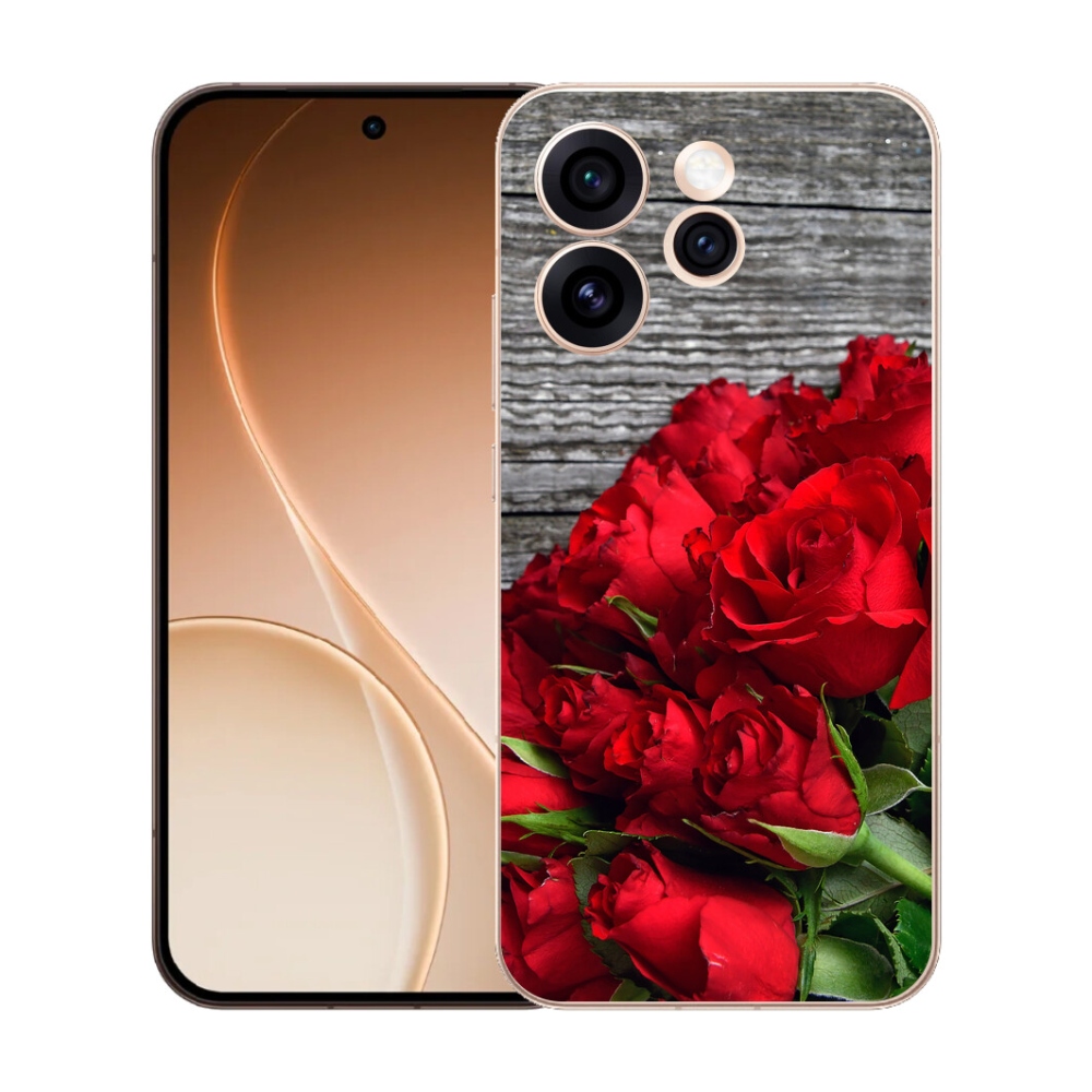 Gélový kryt mmCase na Oppo Reno 15 Pro 5G - červené ruže