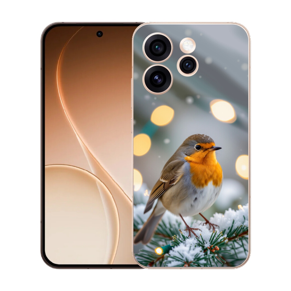 Gélový kryt mmCase na Oppo Reno 15 Pro 5G - červienka v zime