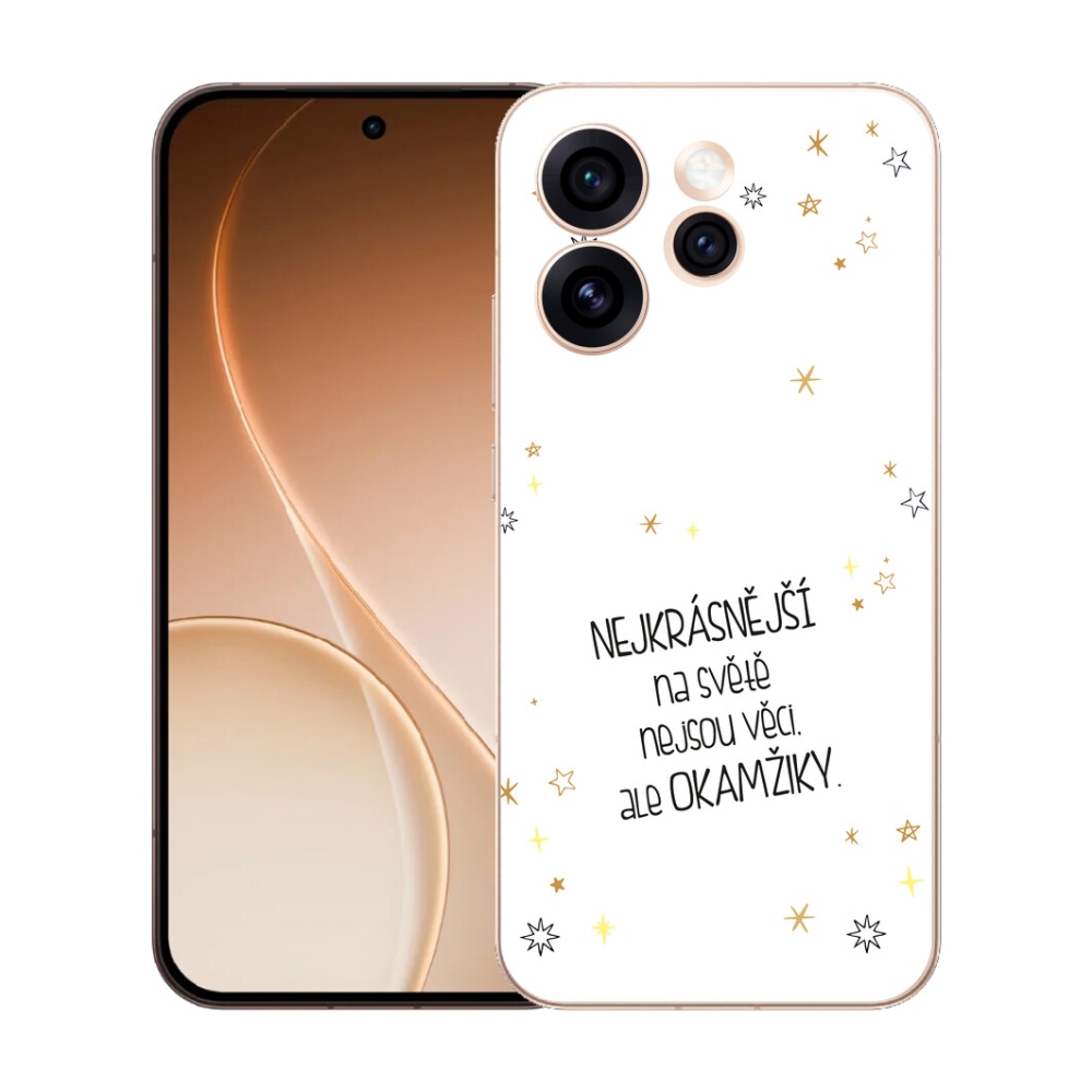 Gélový kryt mmCase na Oppo Reno 15 Pro 5G - citát 4 biele pozadie