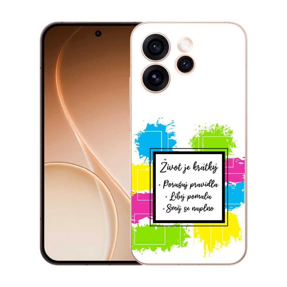 Gélový kryt mmCase na Oppo Reno 15 Pro 5G - citát 5 biele pozadie