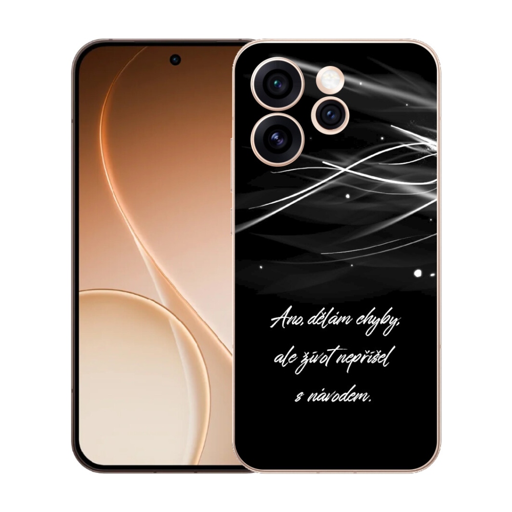 Gélový kryt mmCase na Oppo Reno 15 Pro 5G - citát čierne pozadie