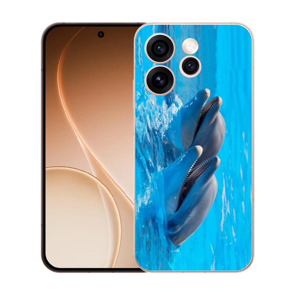 Gélový kryt mmCase na Oppo Reno 15 Pro 5G - delfíny