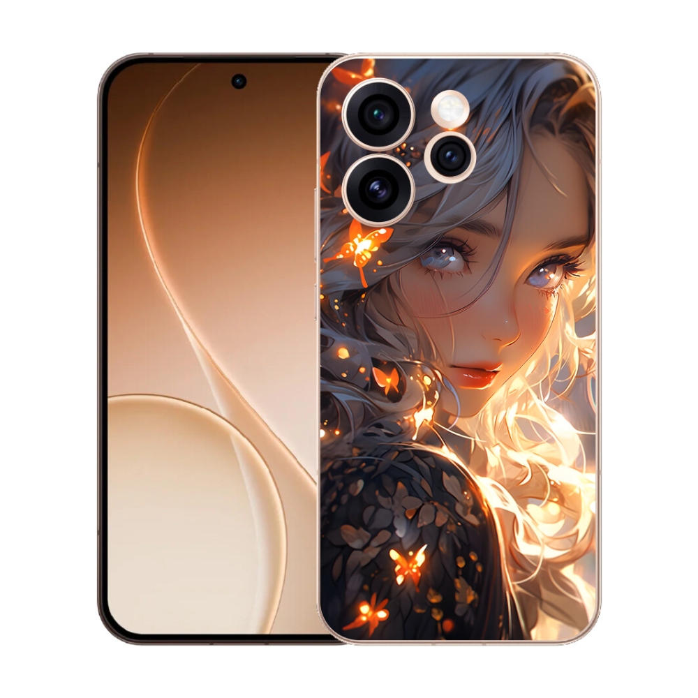 Gélový kryt mmCase na Oppo Reno 15 Pro 5G - dievča a motýle