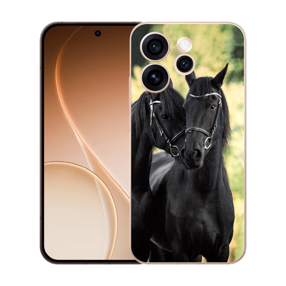 Gélový kryt mmCase na Oppo Reno 15 Pro 5G - dva čierne kone