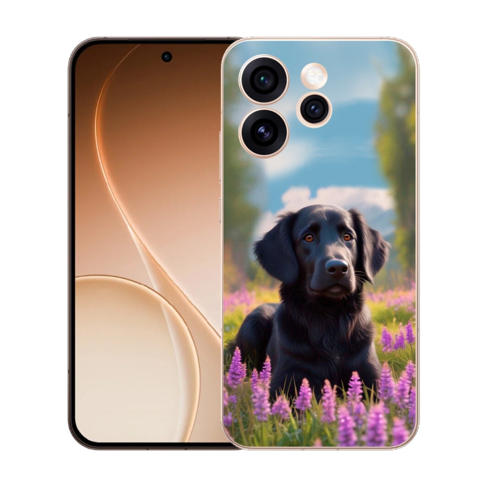 Gélový kryt mmCase na Oppo Reno 15 Pro 5G - elegantný čierny retriever