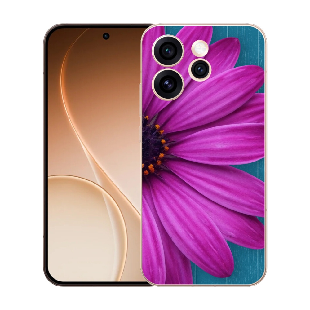 Gélový kryt mmCase na Oppo Reno 15 Pro 5G - fialová margaréta