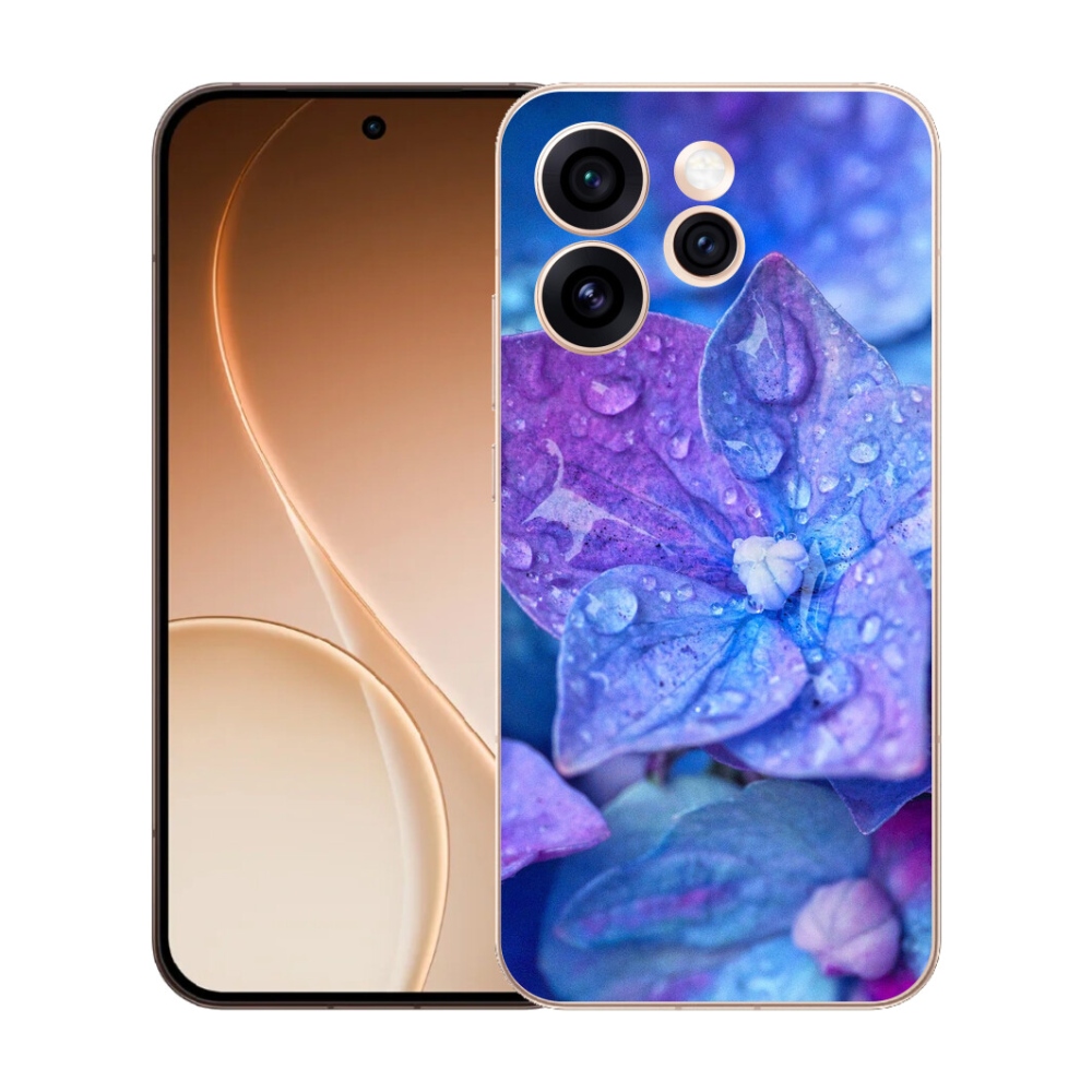 Gélový kryt mmCase na Oppo Reno 15 Pro 5G - fialový kvet