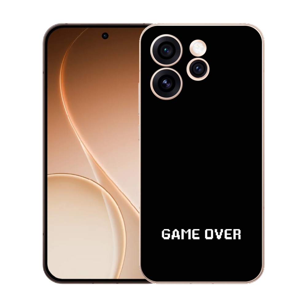 Gélový kryt mmCase na Oppo Reno 15 Pro 5G - game over čierne pozadie