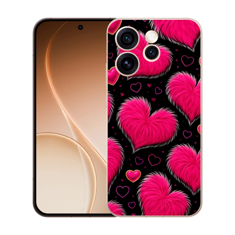 Gélový kryt mmCase na Oppo Reno 15 Pro 5G - hebké srdce
