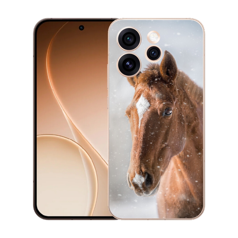 Gélový kryt mmCase na Oppo Reno 15 Pro 5G - hnedý kôň 2