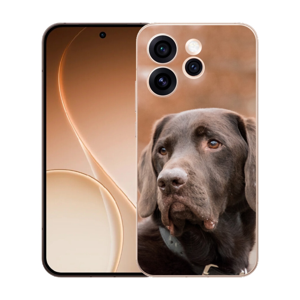 Gélový kryt mmCase na Oppo Reno 15 Pro 5G - hnedý labrador