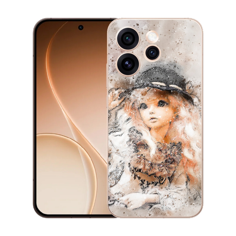 Gélový kryt mmCase na Oppo Reno 15 Pro 5G - dievčatko s klobúkom