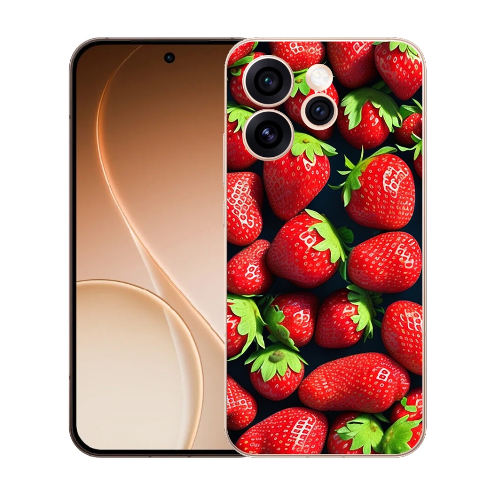 Gélový kryt mmCase na Oppo Reno 15 Pro 5G - jahody