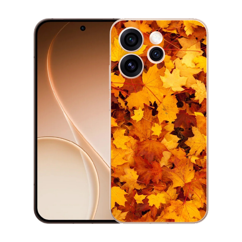 Gélový kryt mmCase na Oppo Reno 15 Pro 5G - javorové listy