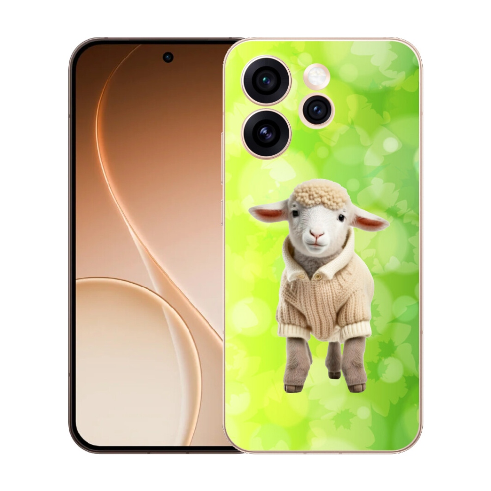 Gélový kryt mmCase na Oppo Reno 15 Pro 5G - jahňa vo svetri