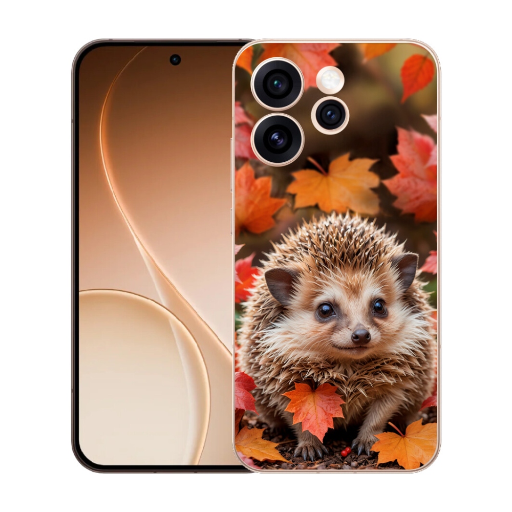 Gélový kryt mmCase na Oppo Reno 15 Pro 5G - ježko v lístia