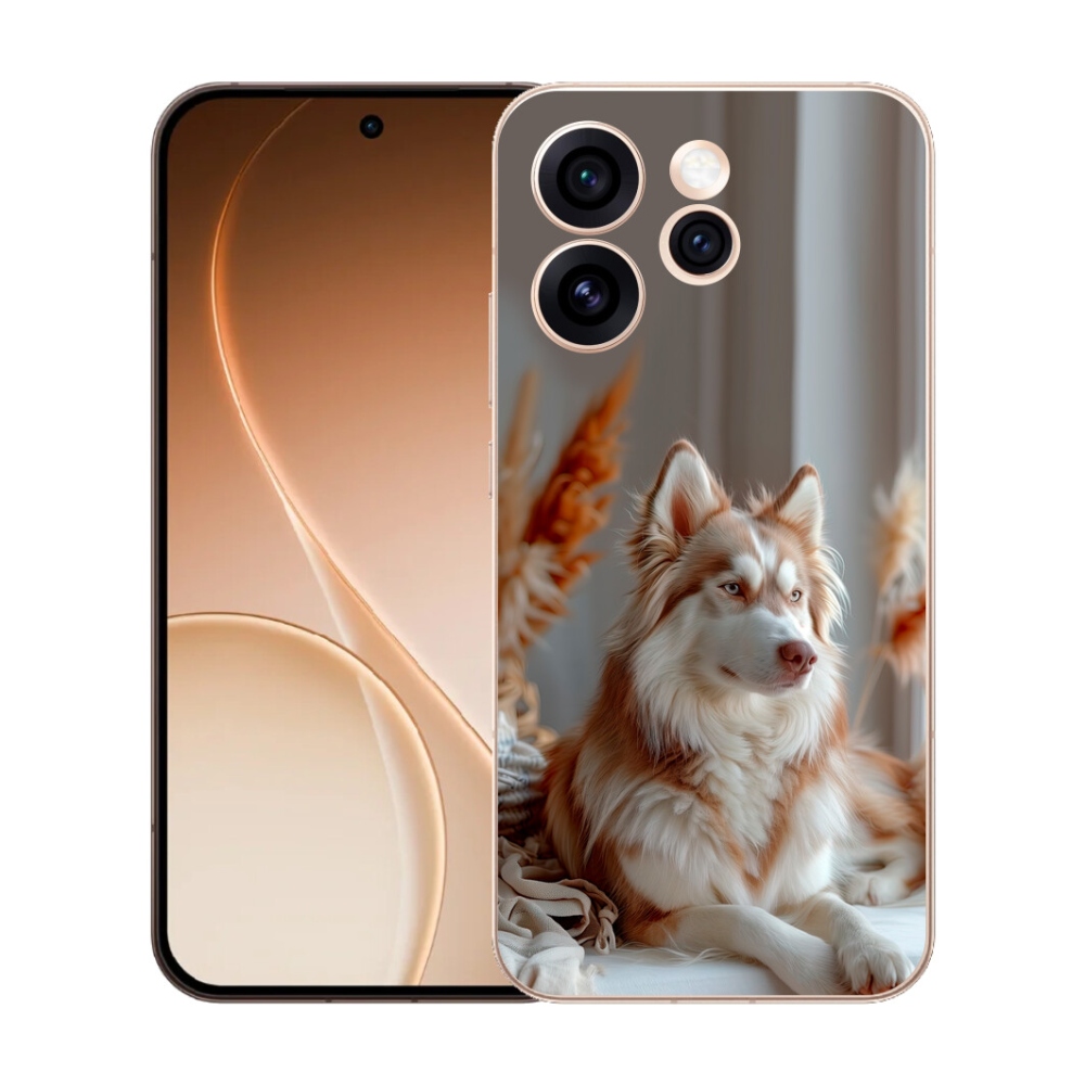 Gélový kryt mmCase na Oppo Reno 15 Pro 5G - pokojný sibírsky husky