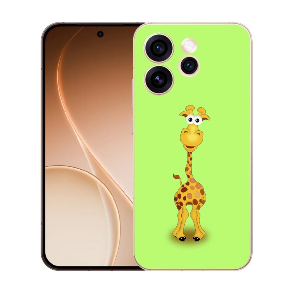 Gélový kryt mmCase na Oppo Reno 15 Pro 5G - kreslená žirafa