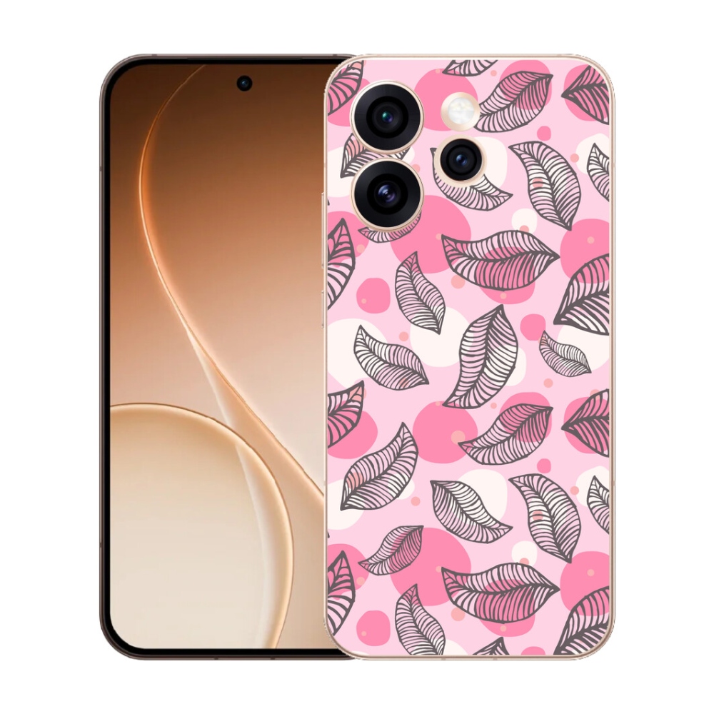 Gélový kryt mmCase na Oppo Reno 15 Pro 5G - kreslené padajúce listy