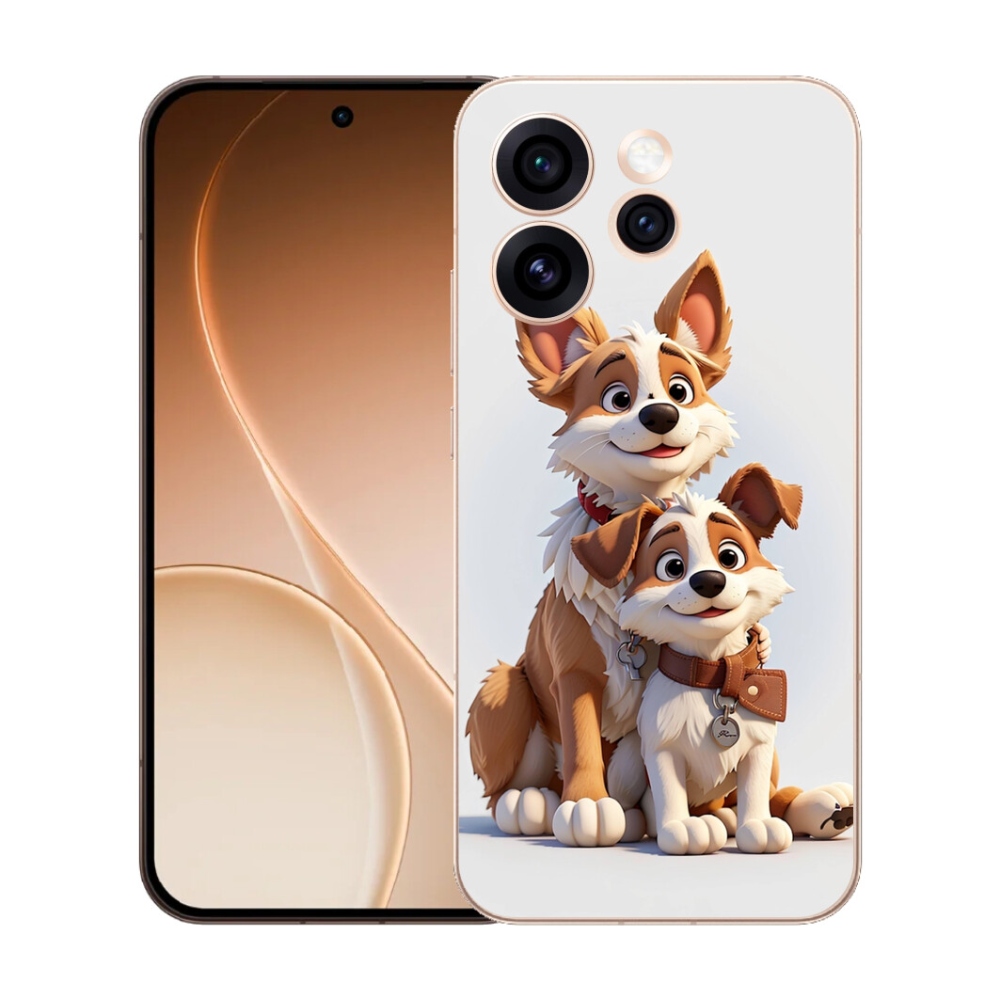 Gélový kryt mmCase na Oppo Reno 15 Pro 5G - kreslenie psy