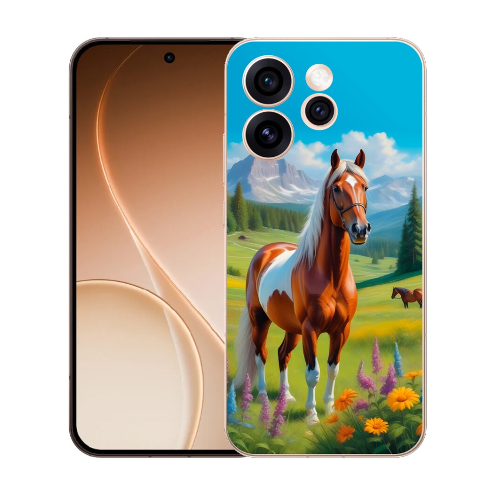 Gélový kryt mmCase na Oppo Reno 15 Pro 5G - kôň na lúke