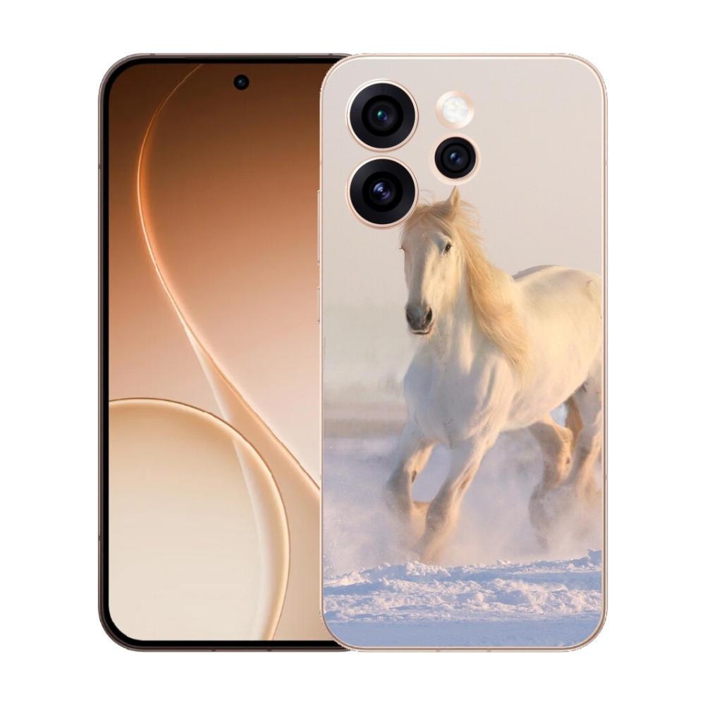 Gélový kryt mmCase na Oppo Reno 15 Pro 5G - kôň v snehu